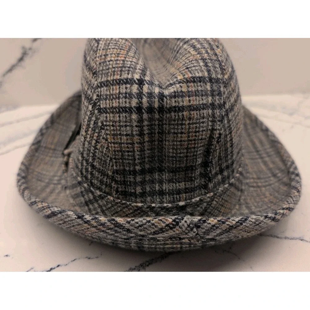 PENDLETON WOOL FEDORA HAT SIZE 7 1/8 PLAID VIRGIN‎ WOOL